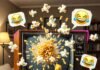 The Funniest TV Moments Ever: Laugh-Out-Loud Clips You Need to See Retro TV exploding with popcorn and laughing emojis