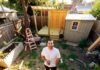Backyard DIY Projects That Will Enhance Your Outdoor Space Messy backyard DIY projects at golden hour