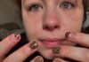 Nail Trends 2025: The Most Popular Nail Art Styles You Need to Know Messy mocha mousse polka dot nails with coffee stain