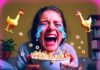 Top 10 Hilarious Funny Videos You Can’t Miss: The Ultimate Laughter Therapy Adult laughing hysterically with cereal and floating emoji tears