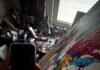 How to Paint Like a Pro: Tips for Beginners and DIY Enthusiasts Dropped phone capturing chaotic painting mess in progress